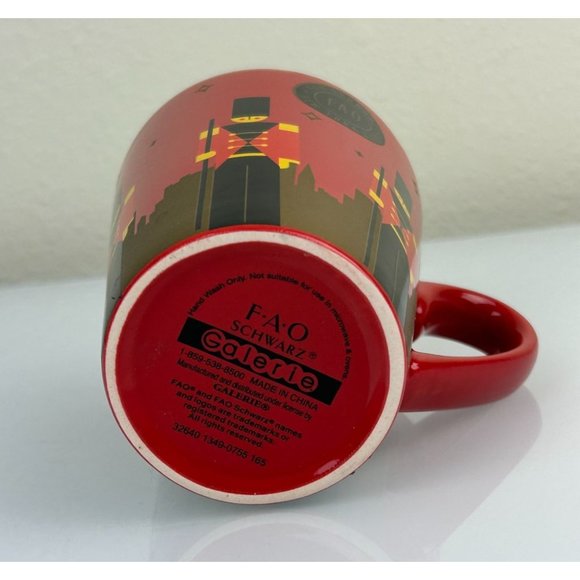 FAO Schwarz New York City Red Christmas Nutcracker Soldier Ceramic Coffee Mug - Picture 10 of 15